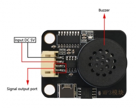 DC 5V MP3 Voice Playing Module Buzzer Module PH2.0 Alarm Speaker for MCU Robot Smart Car